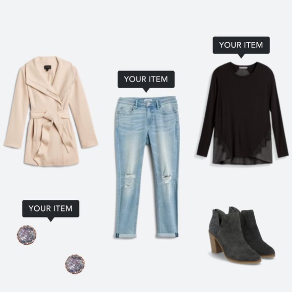 LOVEAPPELLA Paulo Lace Detail Knit Top, M, super soft, black, grey - Picture 4 of 11